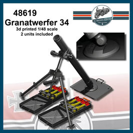 48619 Mortero GW 34, Granatwerfer 34, escala 1/48