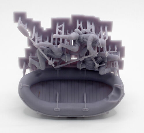 49627 Bote de goma alemán y tripulantes, escala 1/48.