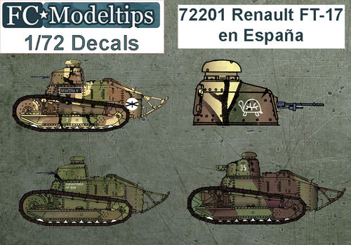 72201 FT-17 en España, calcas a escala 1/72