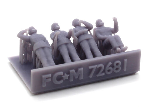 72681 PLA tripulación de carro moderna, escala 1/72.