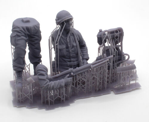 24498 US marine Vietnam with M60MG, escala 1/24.