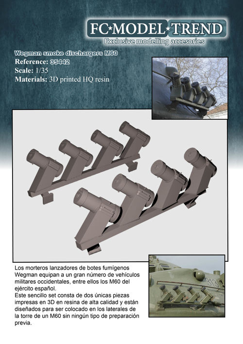 35442 Lanzadores de fumígenos para M60 escala 1/35