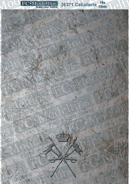 36371 Base autoadhesiva Caballería 19x13cm