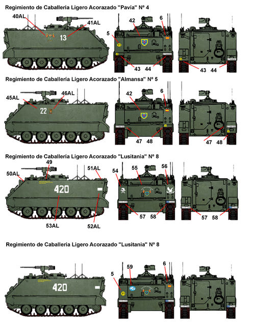 35226 M113  en los regimientos de caballería de España