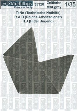 35320 Tienda zeltbahn para cuatro personas color gris escala 1/35