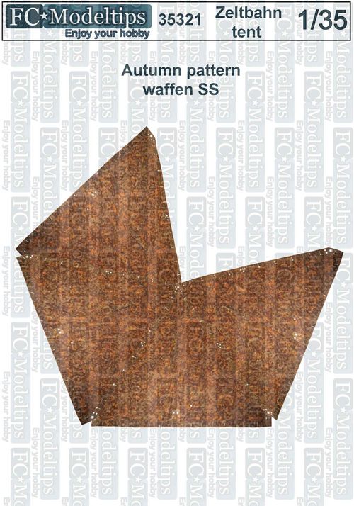35321 Tienda zeltbahn para cuatro personas con estampado de esquema otoñal escala 1/35