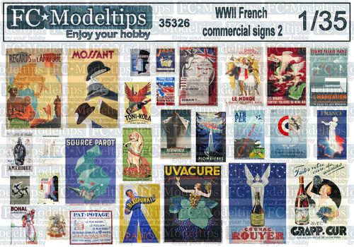 35326 Carteles y posters comerciales Francia WWII 2, escala 1/35