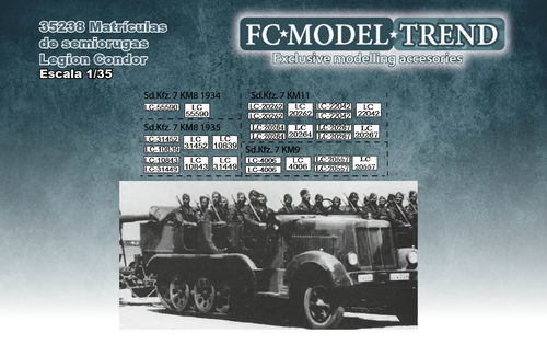 35238 Matrículas de semiorugas de la Legión Cóndor, escala 1/35