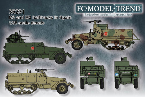35231 Calcas semiorugas M2 y m3 en España, escala 1/35